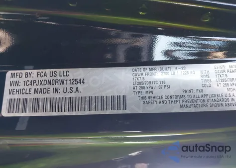 2024 Jeep Wrangler 4-Door Willys 4X4 from USA, damaged, VIN 1C4PJXDN0RW112544